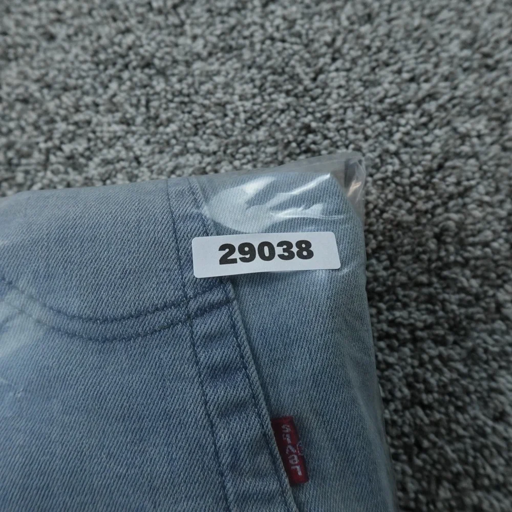 Levis Jeans Mens 32X30 Light Blue Denim Pants 501 Button Fly Straight Stretch